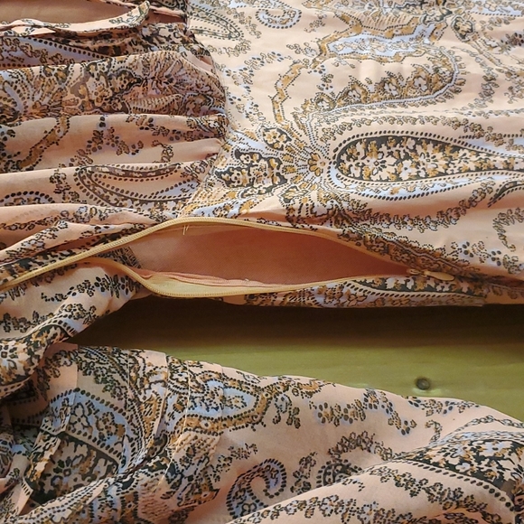 *NEW* Free People Mirage maxi dress Peach Combo - Picture 7 of 9